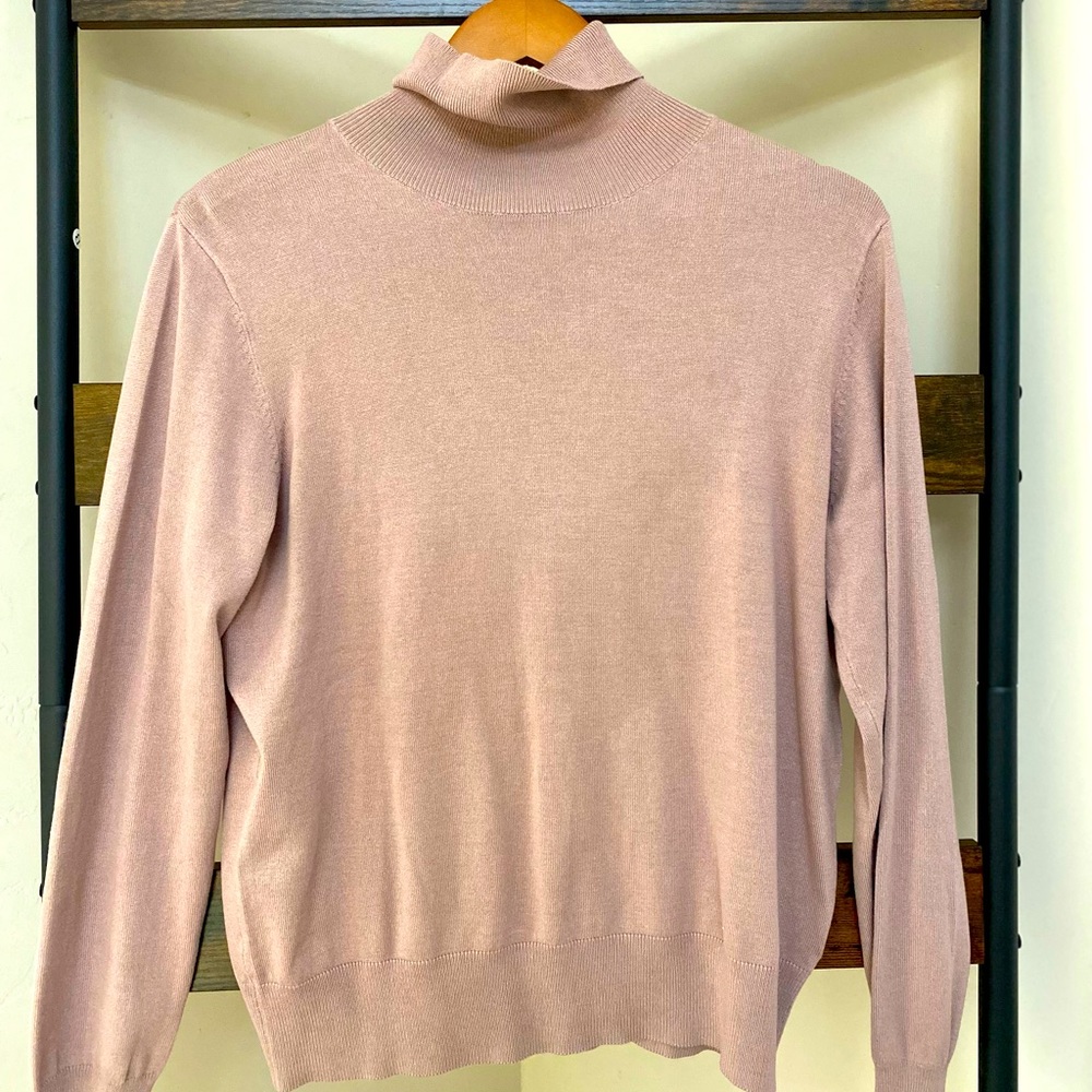 Mauve long sleeve turtle neck